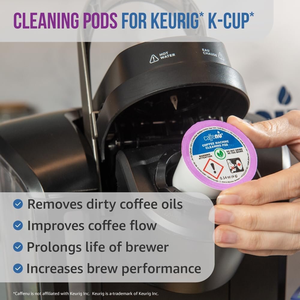 8-Pack of Keurig Cleaning Pods For Keurig 1.0  2.0 Machines - K Cup Cleaner Pods Removes Stale Coffee Residue  Stains - Keurig Cleaner Pods Eco Friendly