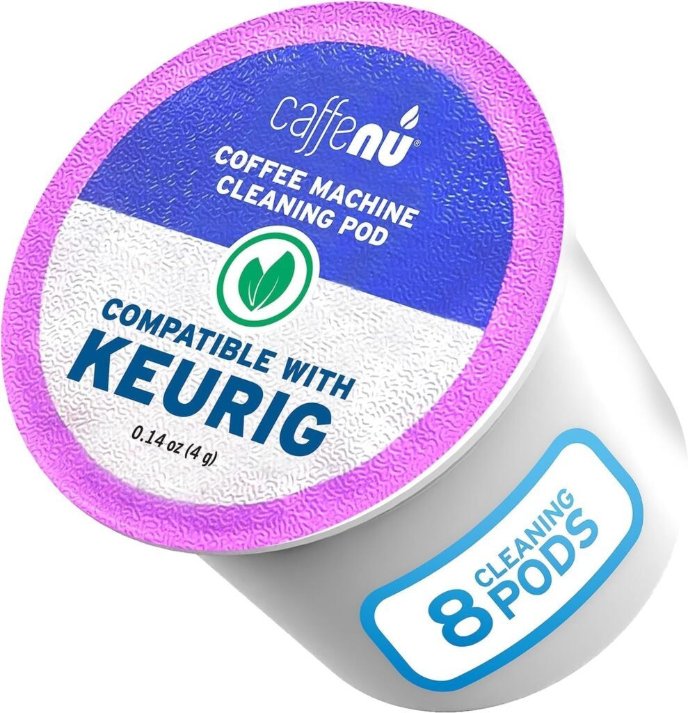 8-Pack of Keurig Cleaning Pods For Keurig 1.0  2.0 Machines - K Cup Cleaner Pods Removes Stale Coffee Residue  Stains - Keurig Cleaner Pods Eco Friendly