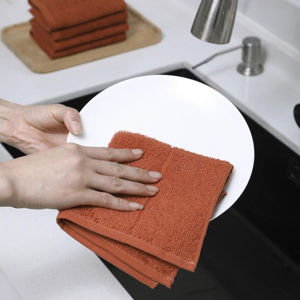 Dishcloths Kitchen Highly Absorbent Dish Rags 100% Cotton Dish Cloths for Washing Dishes, Cleaning