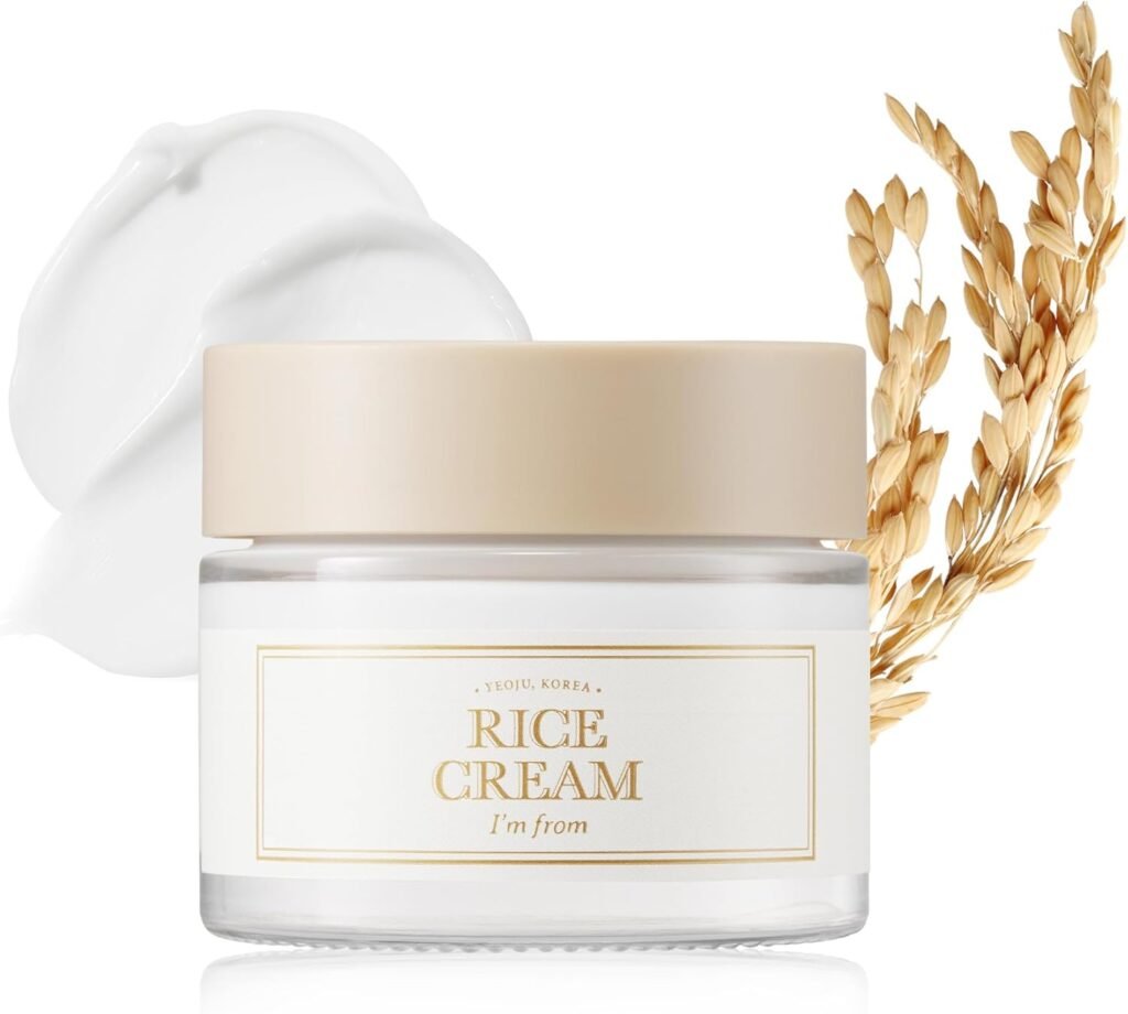 [Im From] Rice Cream 1.69 Ounce, 41% rice bran essence with ceramide | Glowing Look, Improves Moisture Skin Barrier, Nourishes Deeply, Soothing to even out skin tone, K beauty