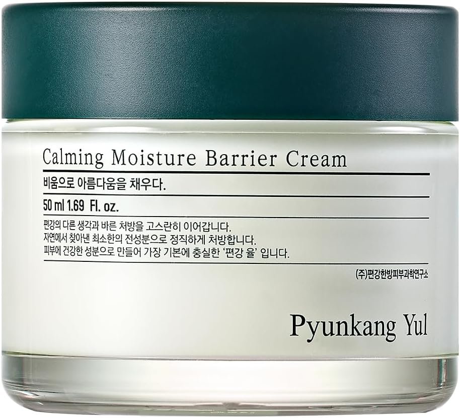 [PKY] Pyunkang Yul Calming Moisture Barrier Cream Instantly Soothes Sensitive Skin, Hyaluronic Acid  Ceramide for Hydration, Vegan, Korean Skincare (1.69 Fl. Oz, 50ml)