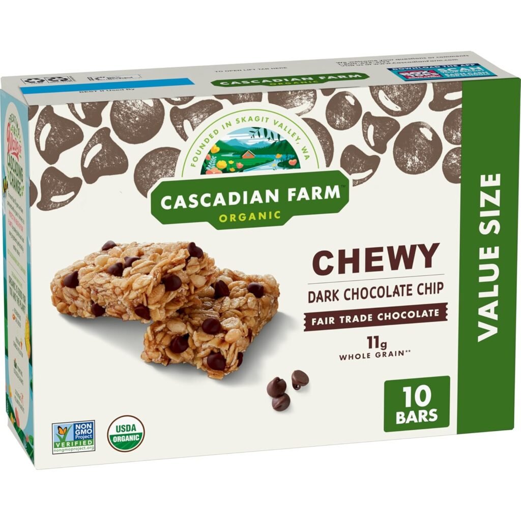 Cascadian Farm Organic Chocolate Chip Granola Bars, 10 ct, 12.3 oz