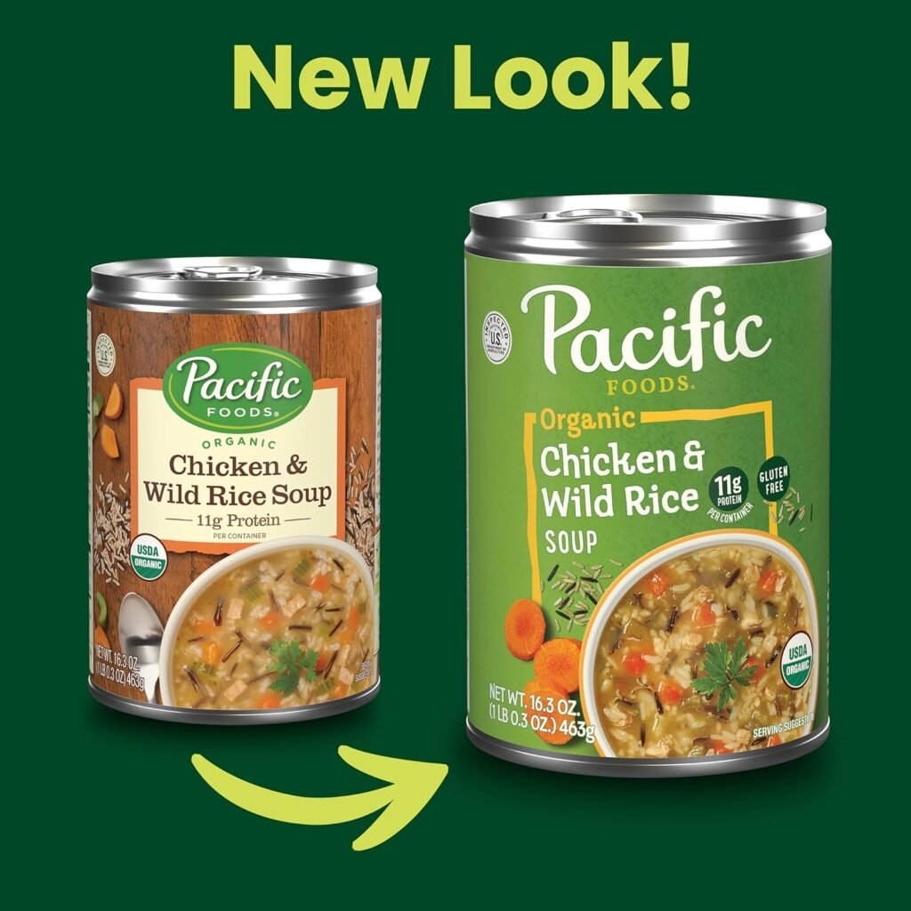 Pacific Foods Organic Chicken and Wild Rice Soup, 16.3 oz Can