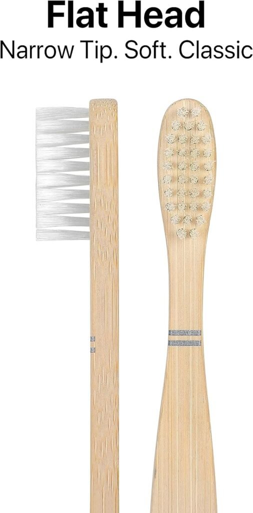 Sea Turtle Plant-Based Bristles, Bamboo Toothbrushes, Soft Natural Toothbrush for Adults (4 Pack)